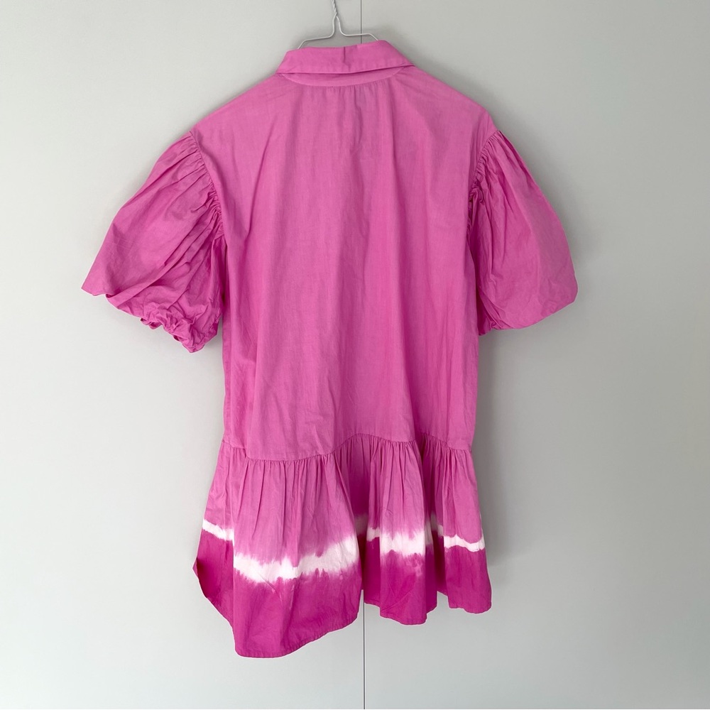 WKND Mallorca Frock It Shirt Dress in Hand-dip Hot Pink - Picture 5 of 8